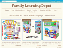 Tablet Screenshot of familylearningdepot.com